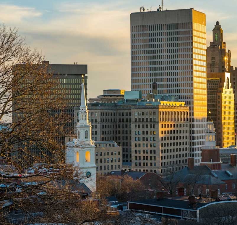 Providence, Rhode Island view from Prospect Terrace Park